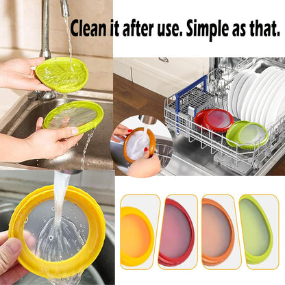 Zyphora Avocado Saver, 5-Piece Fruit Saver Container Set with Peeler | 4 reusable BPA-free ABS and silicone containers, 1 stainless steel peeler, airtight, leak-proof, dishwasher and freezer safe