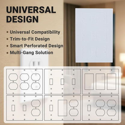 CARGEN Outlet Insulation Foam Pads Wall Draft Sealers 3mm EVA 30PCS Single | High-density flexible buffer requires no manual cutting; punch out unwanted sections for a custom fit