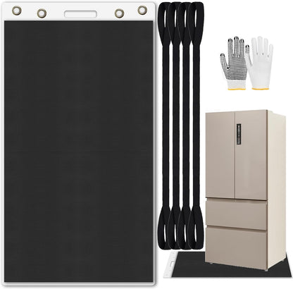 2 Set Large Furniture Sliders with Pull Strap, 4 ft Appliance Moving Sliders, Heavy Duty Furniture Movers Sliders, Furniture Pull Sliders for Carpet and Hardwood Floors (48" x 6.5")