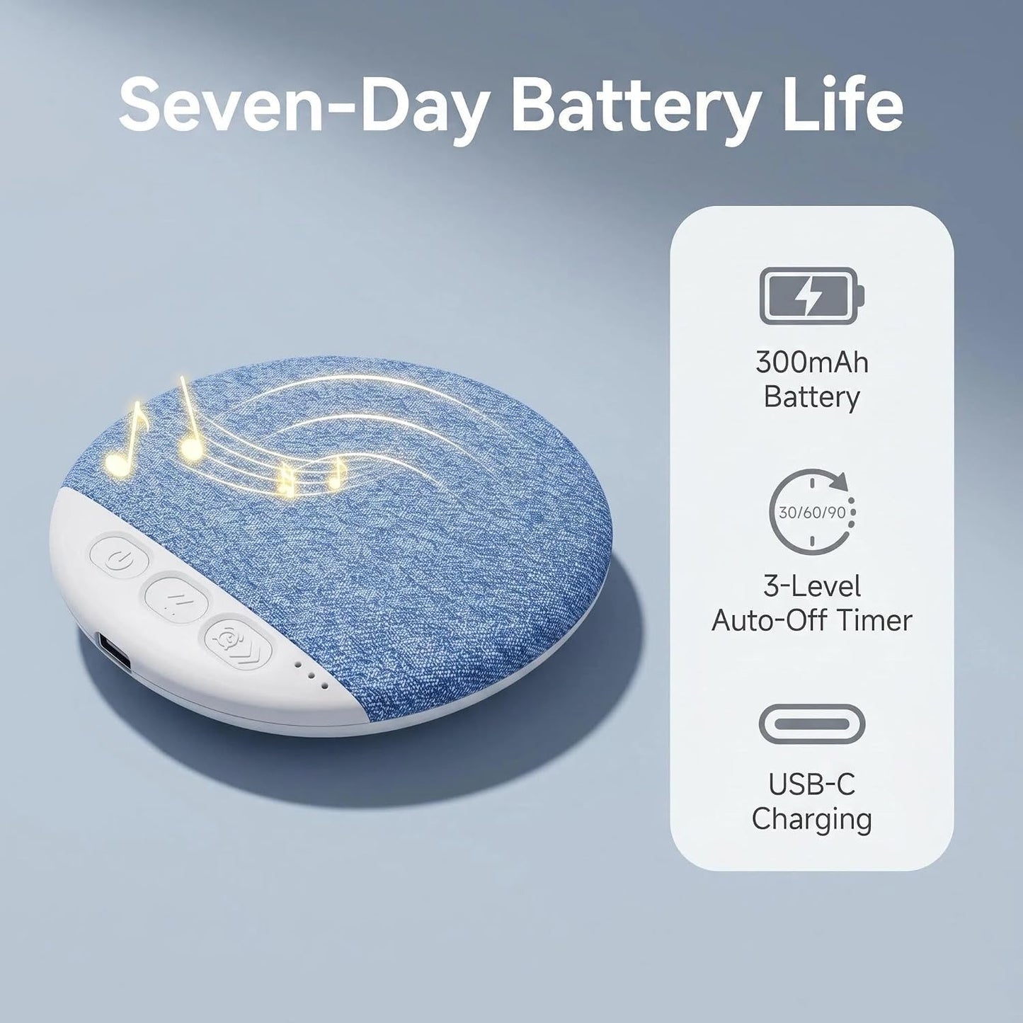 Dream Pillow Speaker, Ultra-Thin Bluetooth Sleep Speaker for Side Sleeper, Wireless Under Pillow Speaker for Sleeping, Partner-Friendly Noise Isolation for White Noise Music Audiobook