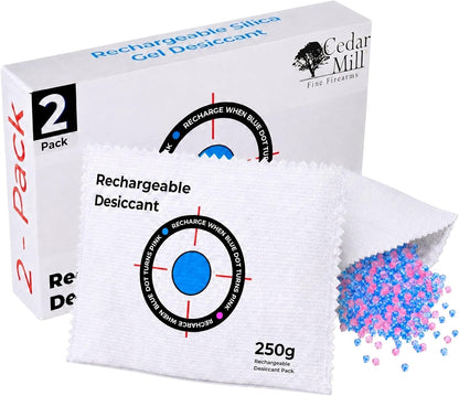 Rechargeable Silica Gel Dehumidifier 50g, Reusable Gun Safe Absorber