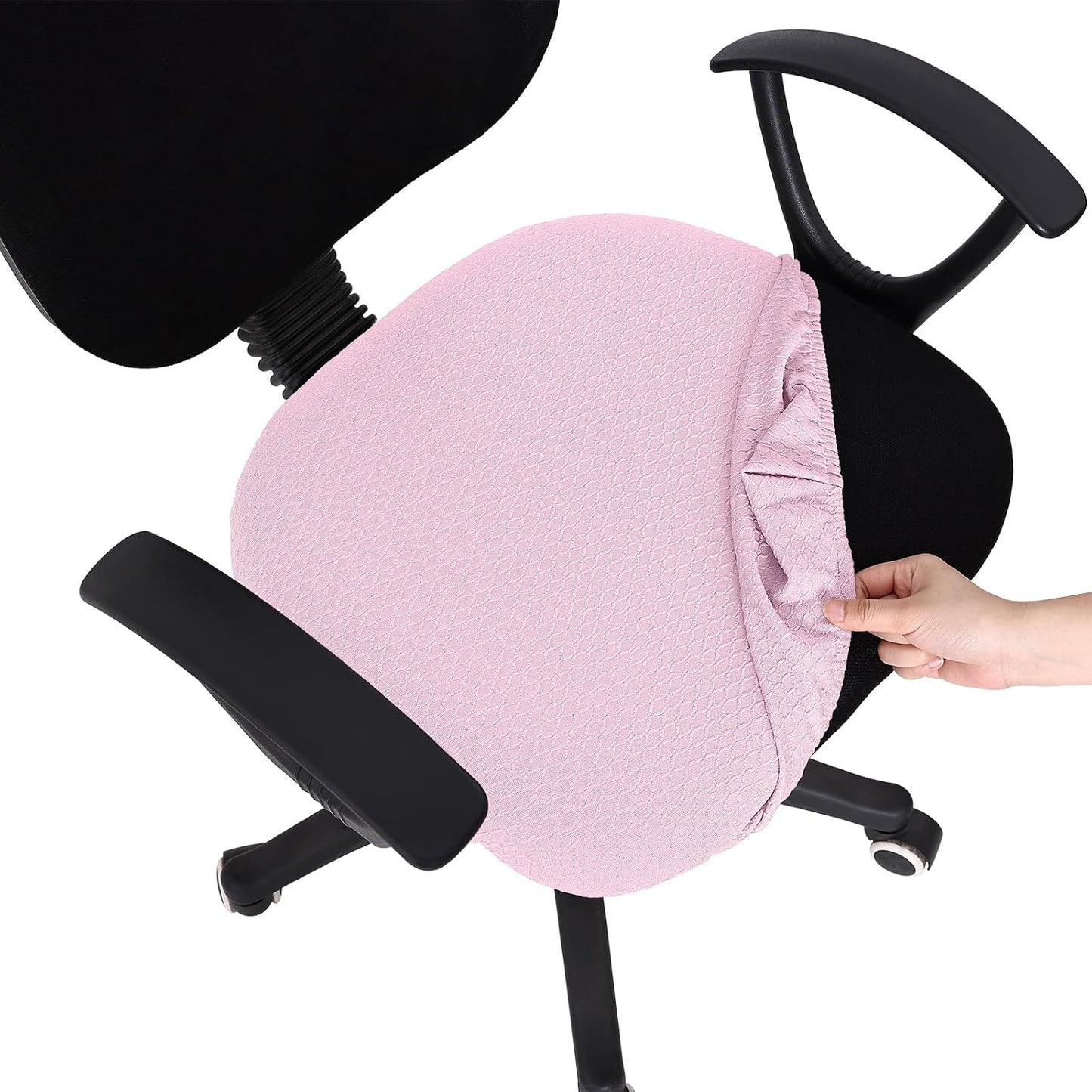 Smiry Office Computer Chair Armrest Covers, 2PCs Anti-dust Arm Rest Pad | Removable Washable Desk Chair Arm Pad Covers, Grey