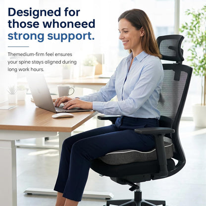 Hip Cushion Support,Everlasting Comfort,Tailbone Sciatica Relief Suitable | Breathable Material Memory Foam Core Skin-Friendly Non-Irritant Fabric Heat-Trapping Prevention Universal 46×36cm size
