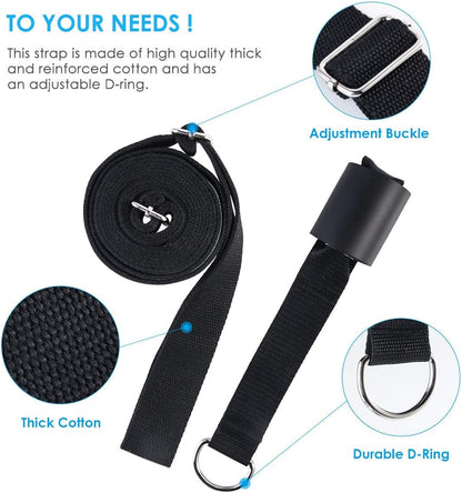 Adjustable Leg Stretcher Lengthen Ballet Stretch Band - Easy Install on Door Flexibility Stretching Leg Strap Great Cheer Dance Gymnastics Trainer Stretching Equipment Taekwondo Training