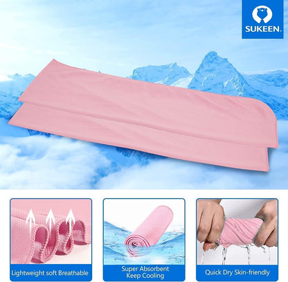 Sukeen Cooling Towels 6 Pack (40"x12"), Cooling Neck Wraps, Ice Towels, Microfiber Breathable Cooling Towel for Hot Weather, Sweat Towel for Gym, Sport, Running, Golf, Workout, Camping, Fitness