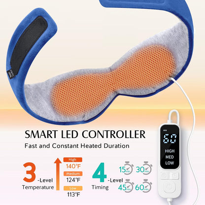 YFONG Heated Eye Mask, Warm Eye Compress Mask for Dry Eyes, Sleep Mask