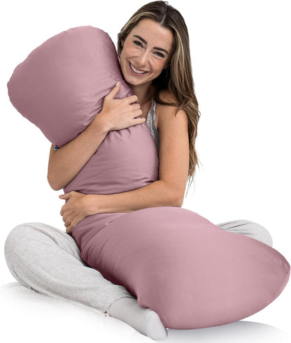 Weighted Body Pillow 6.5lbs, Cooling Tencel Cover, 41” x 10” | Calming Weighted Comfort, Breathable Cooling Cover, Machine Washable, Made for Side Sleepers, 12 Month Warranty