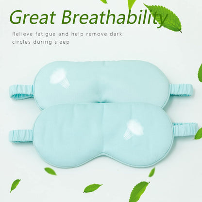 HBHLFZ Sleep Mask 2 Pack - Bamboo Viscose Fiber Sleeping Eye Mask - with Elastic Band/Headband - Comfort Sleeping Shade - for Nighttime Sleeping, Traveling & Napping（Pink，Green）