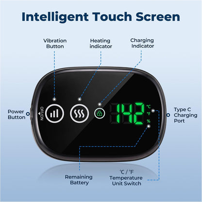 Heating Pad for Back, Cordless Lower Back Massager with Heat, Electric Heating Pad Wrap for Period Cramps Lower Back Neck Shoulders, 3 Heating Levels & 3 Massage Modes, Birthday Gifts for Women Men