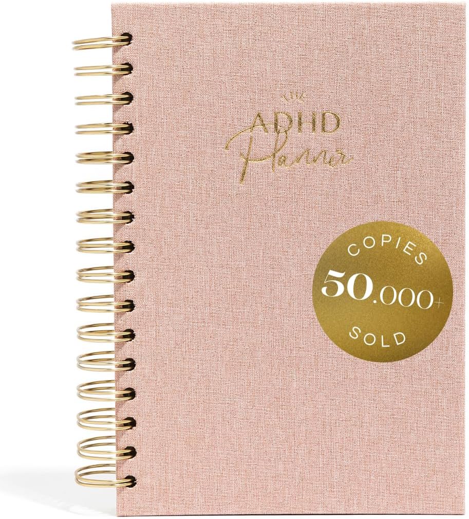 The ADHD Planner for Adults - Undated Daily & Weekly ADHD Journal for Disorganized People, 90 Days - Habit Tracker, Record Emotions & Mood - Academic Goals - Structure & Focus for Adults Brains