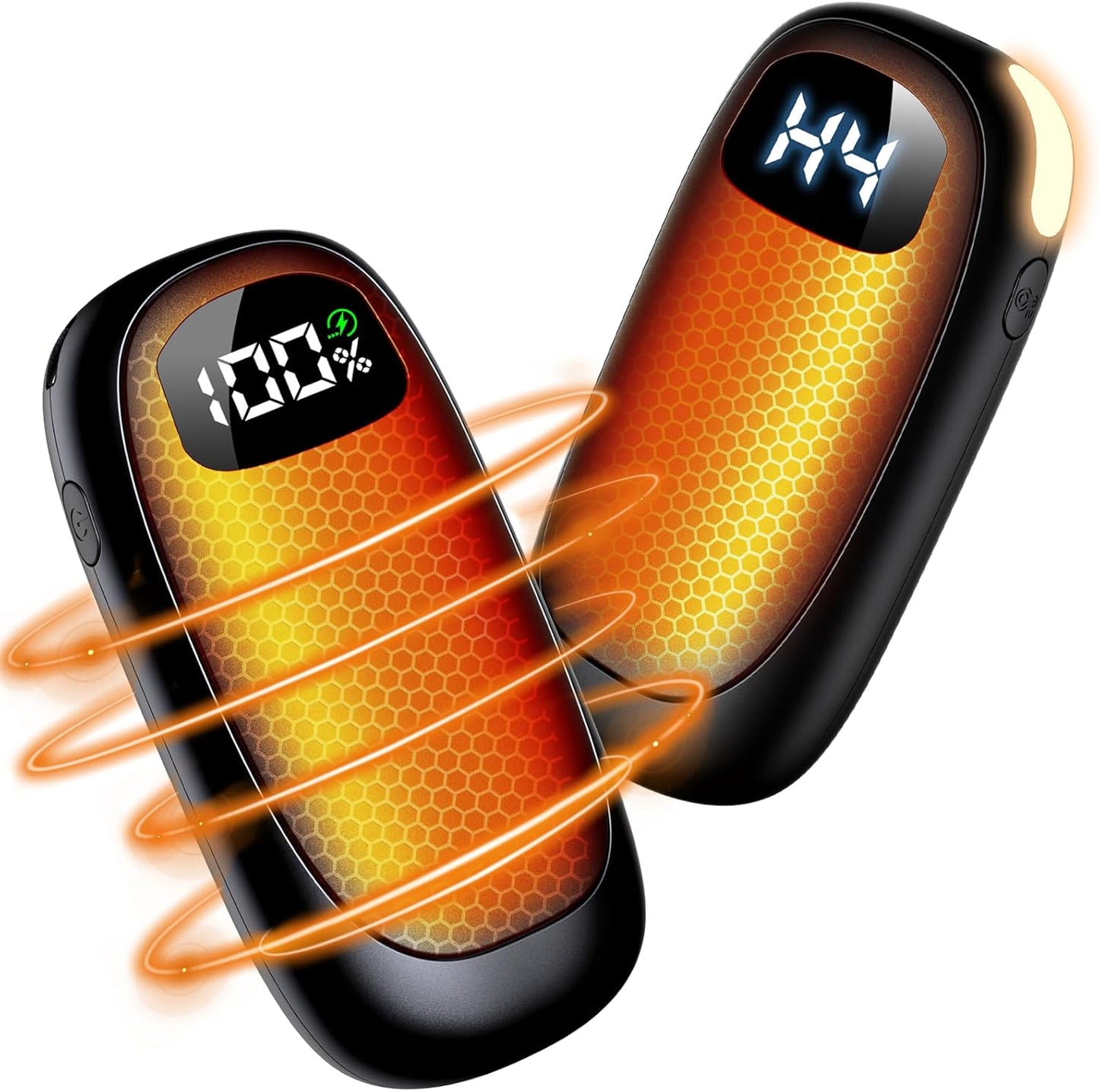 Hand Warmers Rechargeable-Electric Hand Warmers, Max 16 Hrs Warmth Up to 127℉, LED Display & Flashlight, Dual-Side Heating Portable Heater for Golf Hunting Camping for Men Women, Valentine's Day Gifts