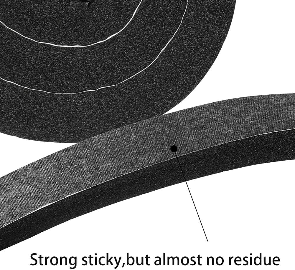 2 Rolls Foam Seal Tape for Door Window Insulation, Soundproof and Shockproof Foam Adhensive Strip, 3/8" Wx3/16 T Single Sided Foam Tape, Cold Air and Draft Closed Cell Seal Strip,Total 32FT