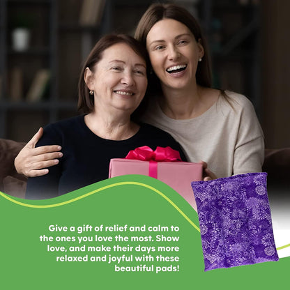Nature Creation Microwaveable Herbal Heating Pad for Lumbar - Soothing Hot & Cold Therapy Pack for Lower Back- Soothing Relaxation, Warmth and Comfort - Lavender Flowers