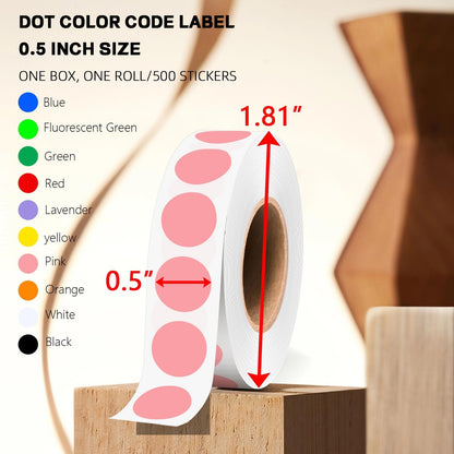 1/2 Inch Round Sticker,4 Rolls 2000Pcs Small Dot Stickers Color-Code Dots | Red+Yellow+Blue+Green 1.3cm Small Stickers Round Color Coding Circle Dots Stickers, Roll Dot Sticker Label for Office Home