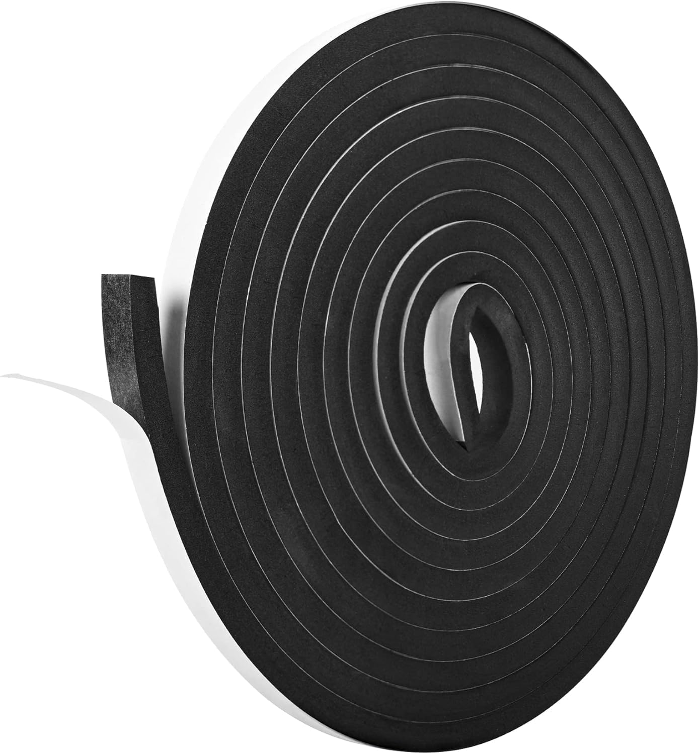Kikerike Self Adhesive Foam Tape Weatherstrip 1/2In x 1/4In x 42Ft High Density Foam Insulation Strips Seal Weather Stripping with Strong Adhesive for Door and Window Sound Isolation Soundproofing