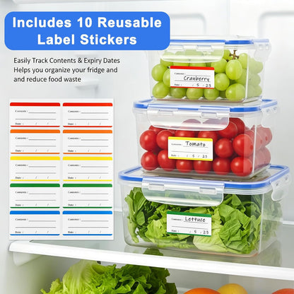 2 Pack Fruit Storage Containers for Fridge with Removable Colanders, Dishwasher & Microwave safe Produce Storage Containers with Lids Keep Fruits, Vegetables, Berry, Meat Fresh longer