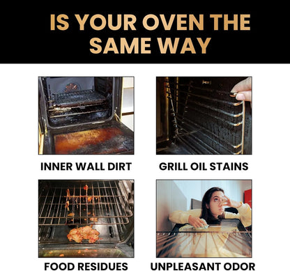 Oven Cleaner Heavy Duty Spray, Cleans and Degreases BBQ Cooking Grates and Racks, Heavy Duty Oven and Grill Cleaner for Microwave, Air fryer,Ovens, Grills, 100ML