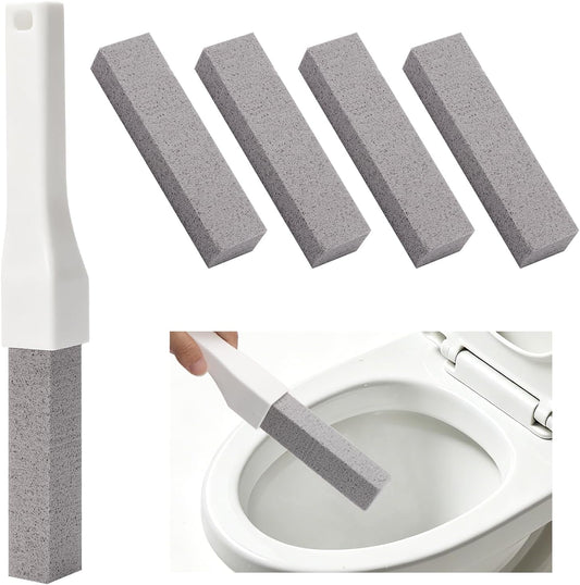 Pumice Stone Toilet Bowl Cleaner with Handle for Hard Water & Rust | Toilet Pumice Stone for Hard Water Ring, Rust Stains, Toilet Bowls and Sinks