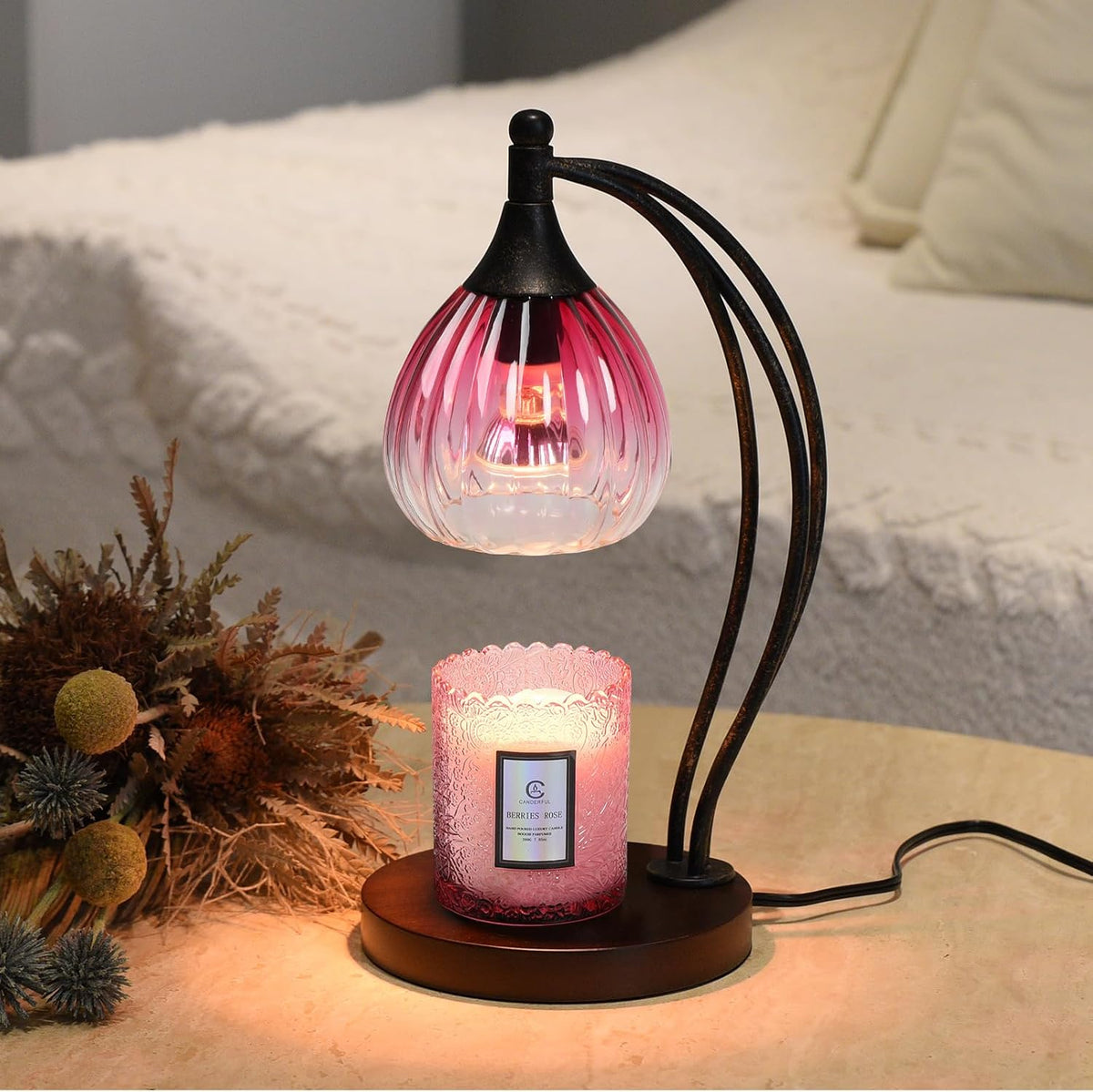 Candle Warmer Lamp with Timer and Dimmer - Electric Melter for Scented Jar Candles - Housewarming, New Home Decor