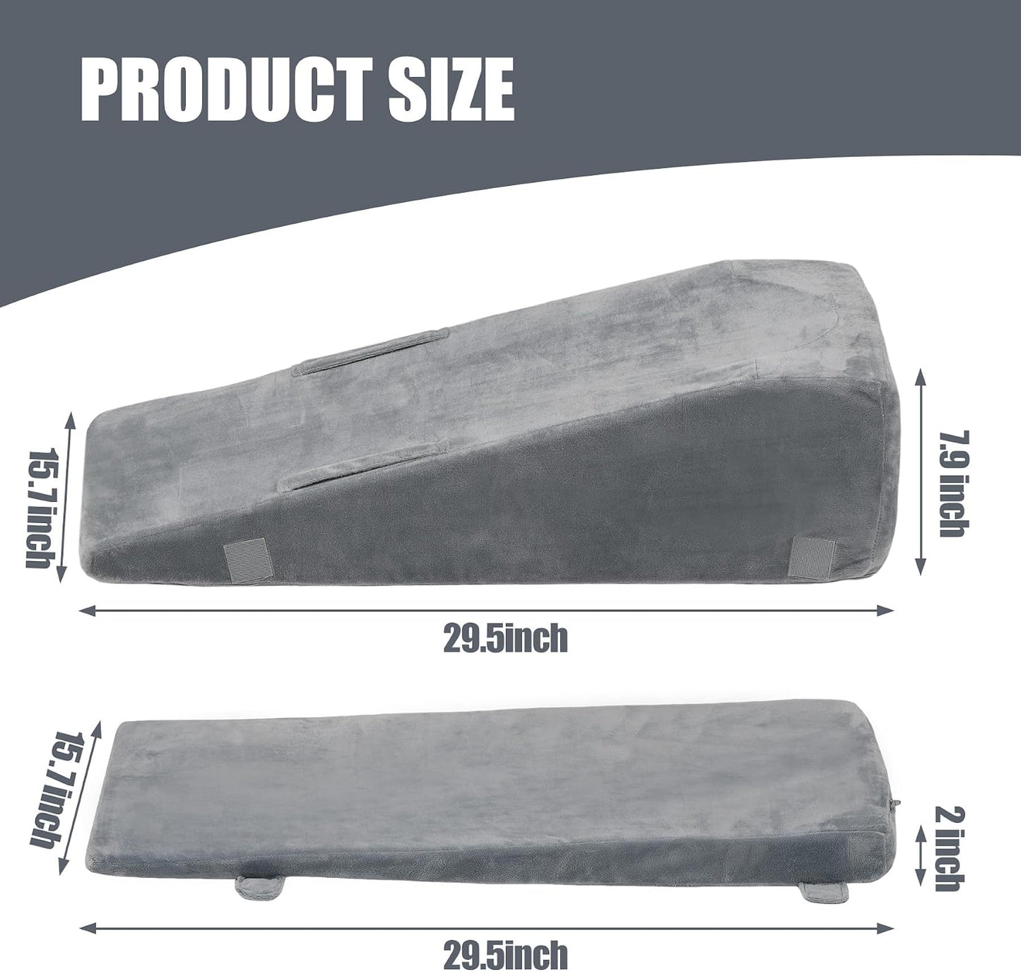 Ganondorf Leg Elevation Pillow, Premium Foam Leg Support Adjustable Wedge Pillow Relieves Joint Pain After Surgery Ergonomic Curve for Leg Support Promote Blood Circulation Single Leg