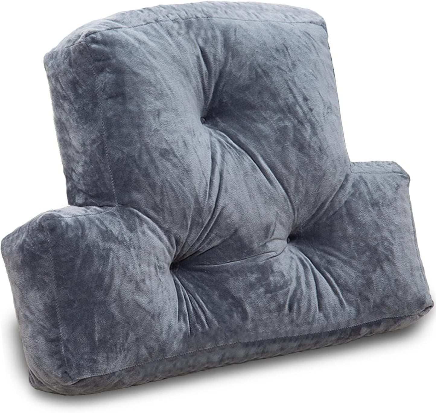 1 MIDDLE ONE Back Pillow for Chair, Memory Foam Lumbar Pillow for Back Support, Back Rest Cushion for Office, Sofa, Couch Sitting, Recliner, Bed and Lower Back Pain (Grey)