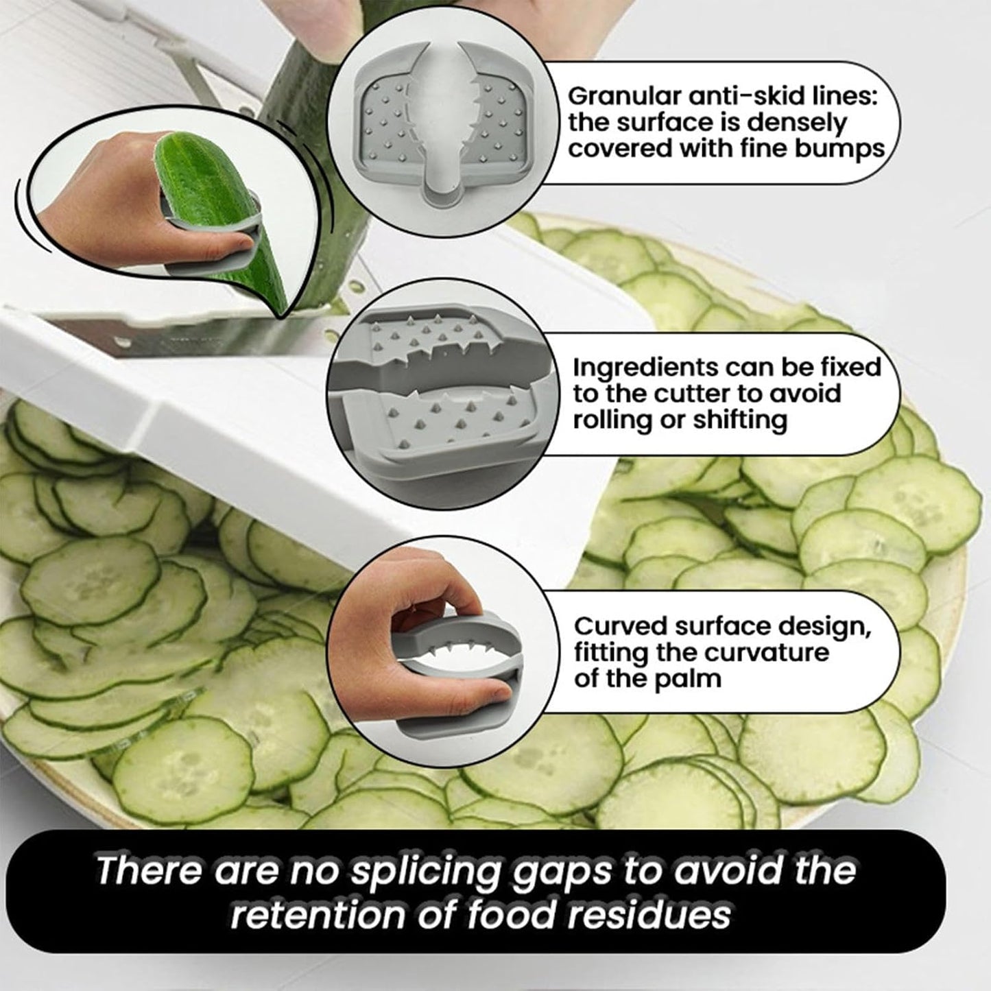 Finger Guards for Cutting - Secure Slicer Safety Guard - Non Slip Ergonomic Protective Kitchen Accessories for Cutting Food Preparation Restaurant Beginner Home Vegetable Slicing