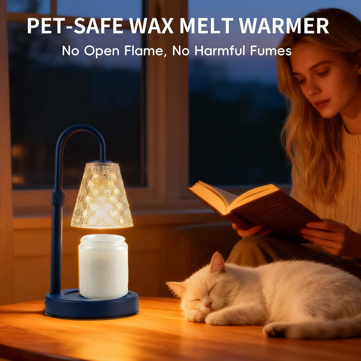 Candle Warmer Lamp with Timer Dimmable, Wax Melt Warmer, Black