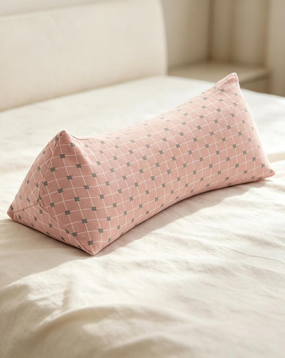 Cervical Buckwheat Neck Roll Pillow for Pain Relief, Firm Neck Support Bolster for Back Sleepers, Washable Cover, Ideal for Office Lunch Break, Blue 15 X 5 Inches