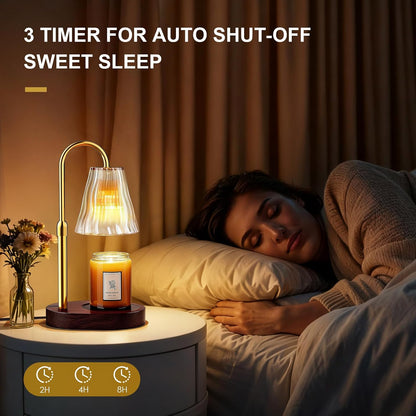 Candle Warmer Lamp with Timer Dimmer, Birthday Gifts for Women Mom Friend Sister, House Warming Gifts New Home Decor, Office Apartment Dorm Room Wax Melt Warmer for Jar Candles with 2 Bulbs