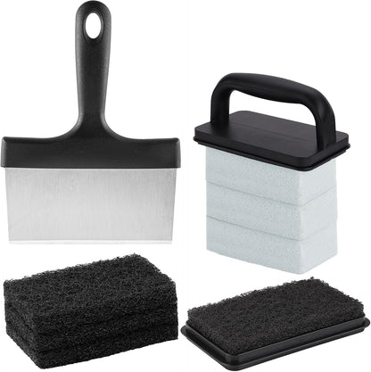 Heavy Duty Griddle Cleaning Brick with Handle | Grill Cleaner for Cleaning Flat top, Pumice Griddle Cleaning Stone Removing Stains for BBQ, Swimming Pool, Sink(5 Pack)
