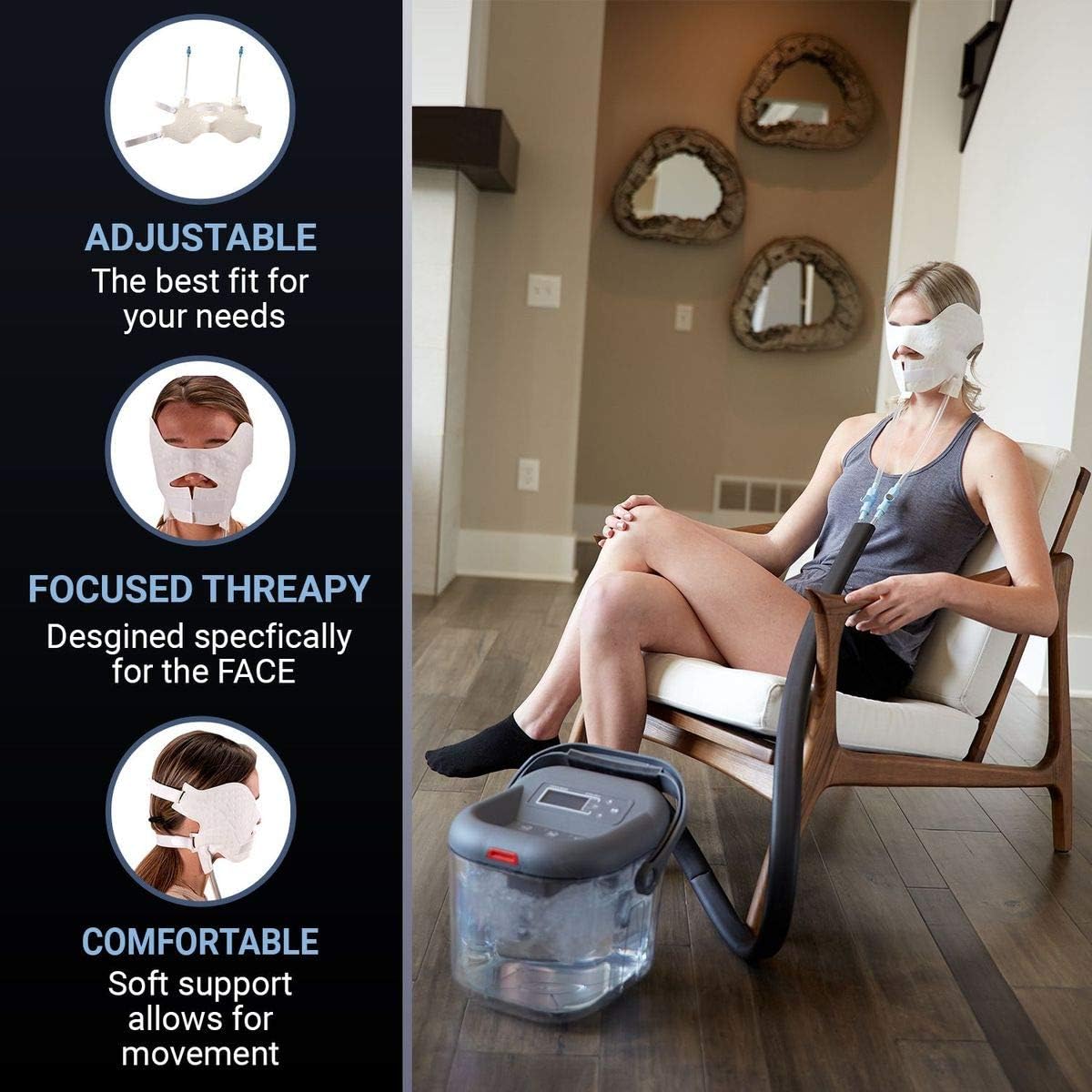 Cold Water Therapy Versatile-Fit Pad for PMT Cryotherapy Unit - Post Surgery and Injury Recovery - Pad Only for Circulating Ice Machine for Knee, Shoulder Pain Relief - with Custom couplings