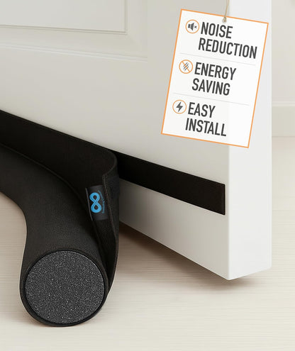 Everlasting Comfort 1 Sided Door Draft Stopper for Bottom of Door - Keeps Cold Air in & Heat Out, 100% Sound Proofing Strip Gap Filler, Quick Install Noise Blocker Sweep for Home - Fits 36" Doors