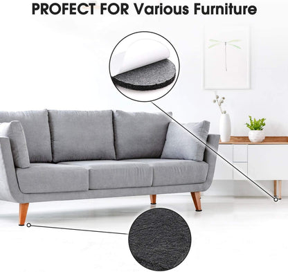 Felt Furniture Pads -56 Pcs(1+2)” Premium Felt Pads for Chair Legs Furniture, Floor Protectors for Hardwood Floors,Brown