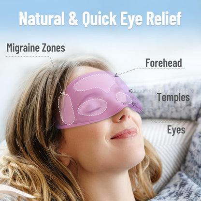 Cooling Eye Mask, Cold Eye Mask for Puffiness, Reusable Ice Eye Masks for Dark Circles And Puffy Eyes, Relieve Your Migraines and Headaches with Gel Eye Masks Therapy, Long-Lasting Comfort, Light Blue