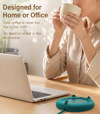 Supsonic Coffee Mug Warmer, Cup Warmer for Desk with 4 Temp Settings | Fast heating beverage, 2-12h Auto shut-off, Constant temperature, Smart gift for women men, Works with tea, milk, candle