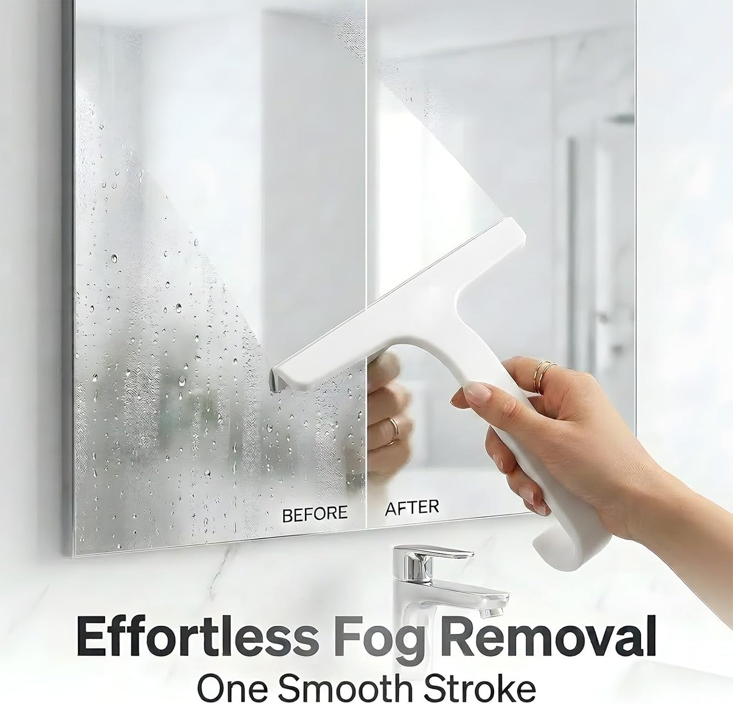 Bathroom Glass Shower Door Squeegee, Silicone & Metal, Black, 10"W x 9.2"L | Effortless, Time-Saving, Rustproof, Flexible, High Quality, Efficient, Cost-Effective, Multi-Functional, Wear-Resistant