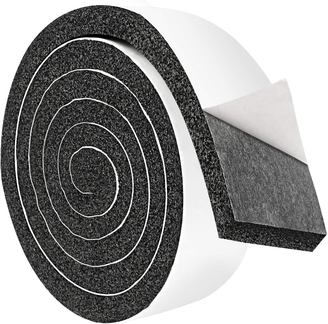 2 Rolls Foam Seal Tape for Door Window Insulation, Soundproof and Shockproof Foam Adhensive Strip, 3/8" Wx3/16 T Single Sided Foam Tape, Cold Air and Draft Closed Cell Seal Strip,Total 32FT