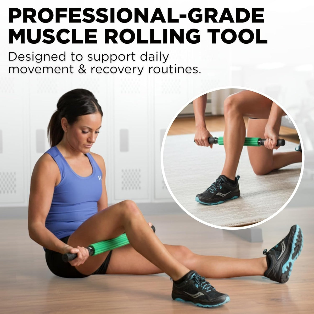 THERABAND Roller Massager, Muscle Massage Tool, Fascia Release, Back, 21"
