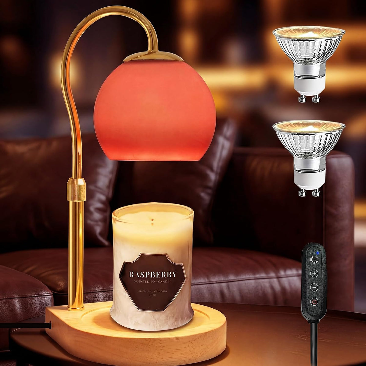 Candle Warmer Lamp with Timer 2H/4H/8H, Adjustable Height, Ocean