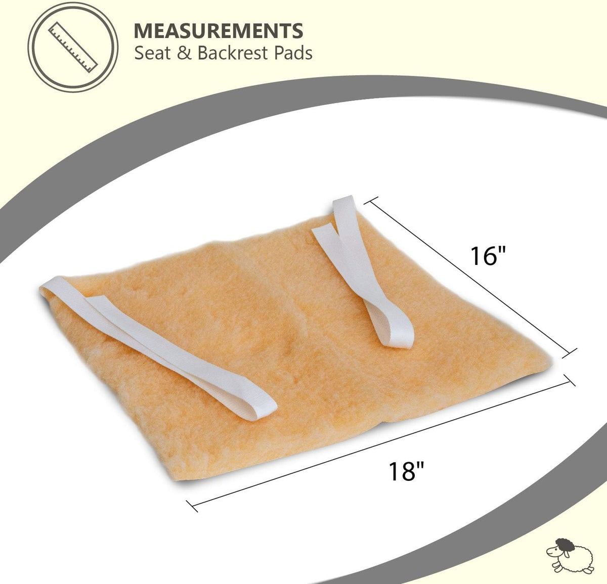 NYOrtho Faux Synthetic Sheepskin Wheelchair Armrest Cushion Pads