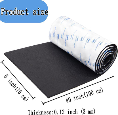Cuttable Felt Furniture Pads with Sticky Backing,40x4 inch Self Adhesive Felt Sheets,Heavy Duty Felts Strip Roll Felts Tape Protect Hardwood Floors No Scratches No Noise