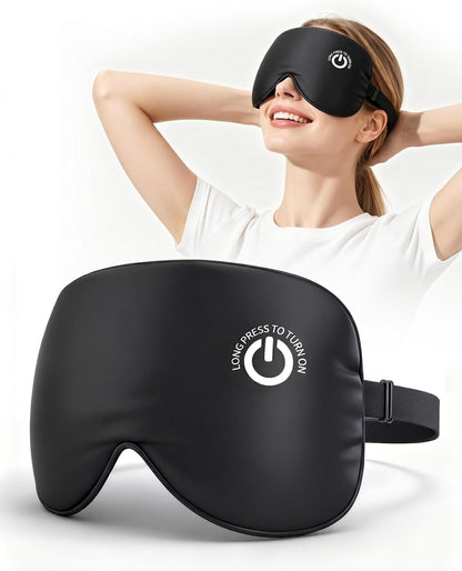 Heated Eye Mask for Dry Eyes, FSA-HSA Eligible, Cordless Rechargeable Warm Compress, 100% Mulberry Silk Removable Cover, 3 Heat Settings 95-131°F, 20-Min Auto-Off, USB-C, Stye & Sleep