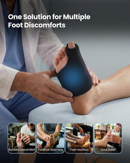 3D Forefoot Ice Pack with Dual-Layer Cooling Gel and Bunion Corrector | Flexible Fit, Enhances Forefoot Cooling, Hot & Cold Therapy, Ball of Foot, Gout Pain Relief, Bunion Hallux Valgus Corrector