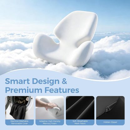 BEBAS Lumbar Support Pillow for Car, Memory Foam Back Cushion for Driving