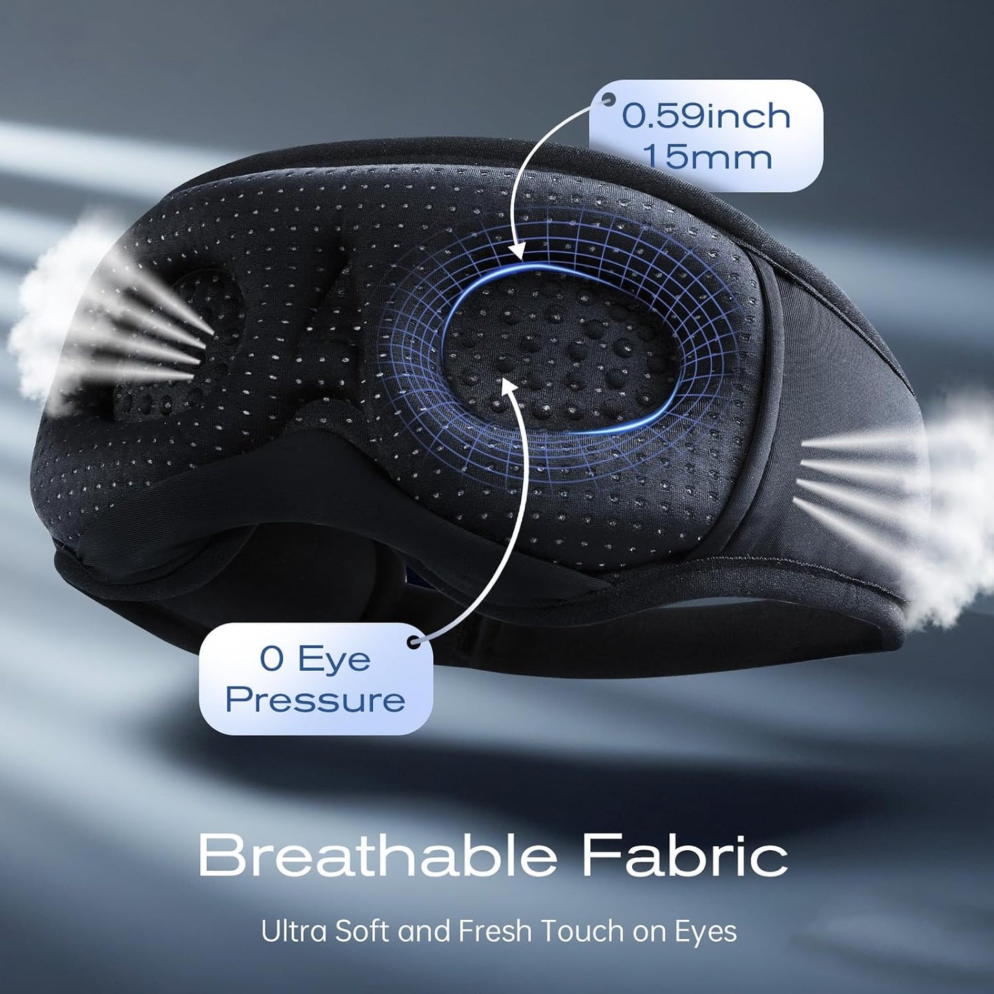 Sleep Mask with Bluetooth 5.4 Headphones, Removable 3D Eye Cups, Timing Sleeping Headphones for Side Sleepers, Wireless Music Eye Mask Speakers for Men, Women, Tech Gifts, Pink