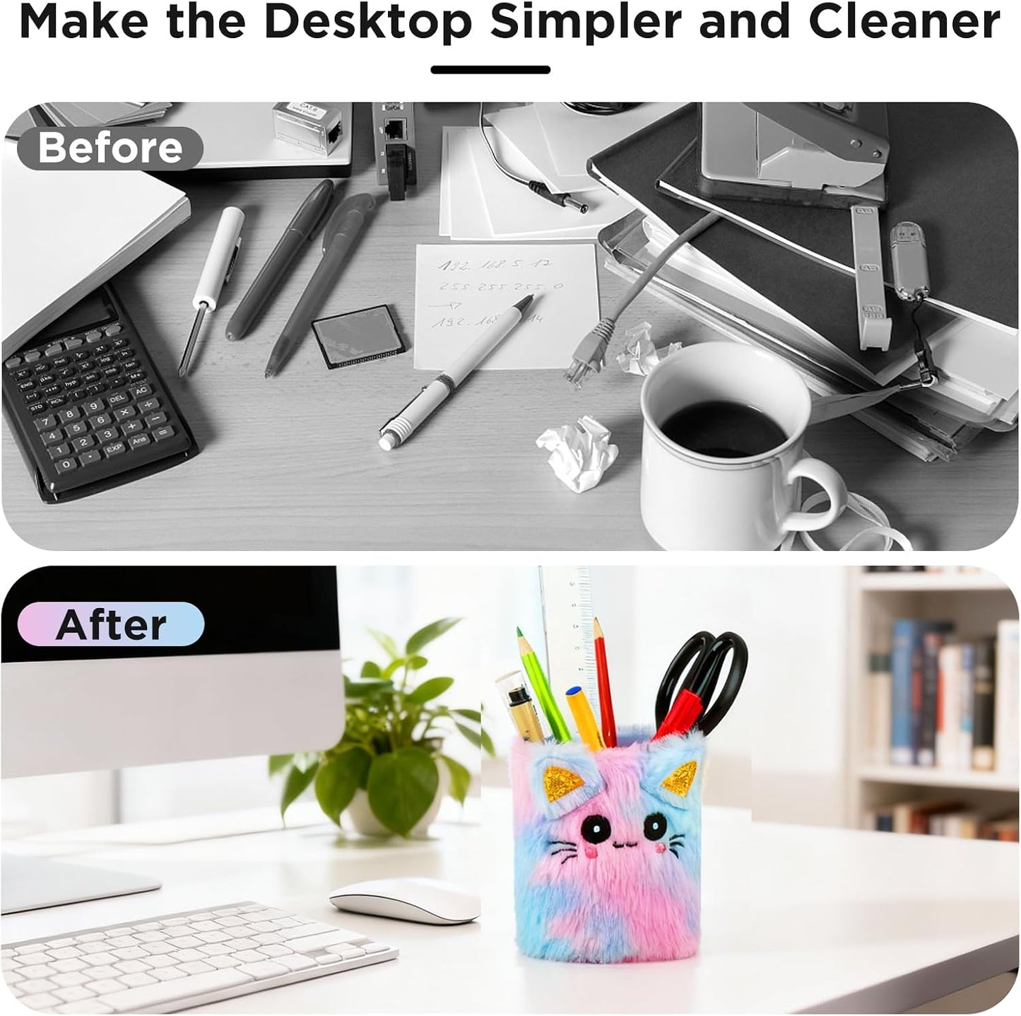 Happynear Glasses Holder, Cute Eyeglass Holder, Glasses Holder for Nightstand, Desk and Dresser, Gifts for Boys and Girls