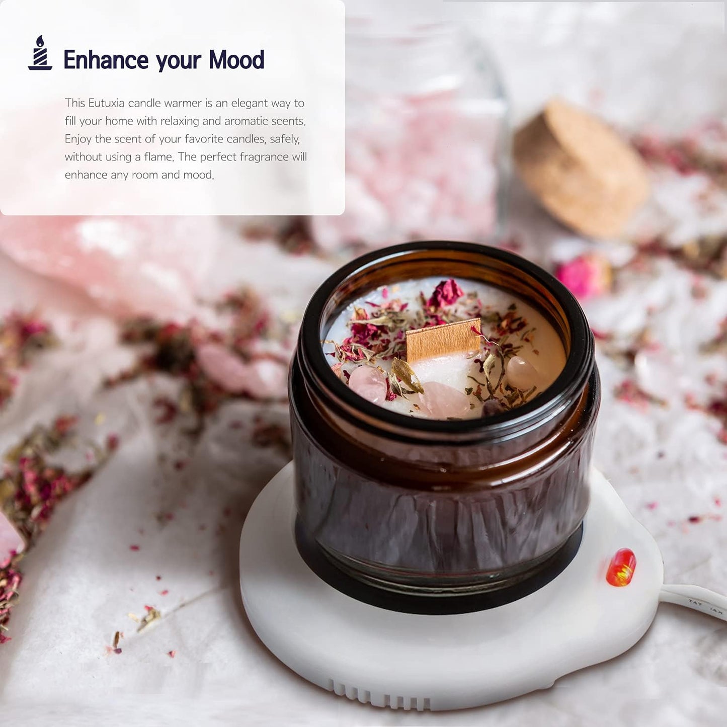 Candle Warmer for Home & Office. Great for Warming Up Cups, Coffee Mugs, Wax, and Beverages on Desks, Tables & Countertops. Electric Heated Plate Warms Quickly. Enjoy Hot Drinks on Cold Days.