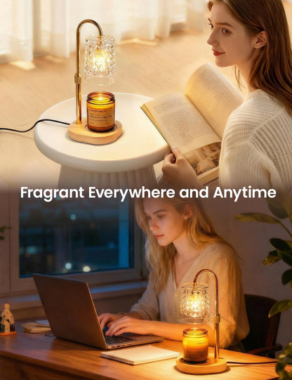 Candle Warmer Lamp with Timer Dimmable Candle Warmer Birthday Gifts for Women Mom Sister, House Warming Gifts New Home Room Decor, Height Adjustable Wax Melts Warmer for Jar Candles