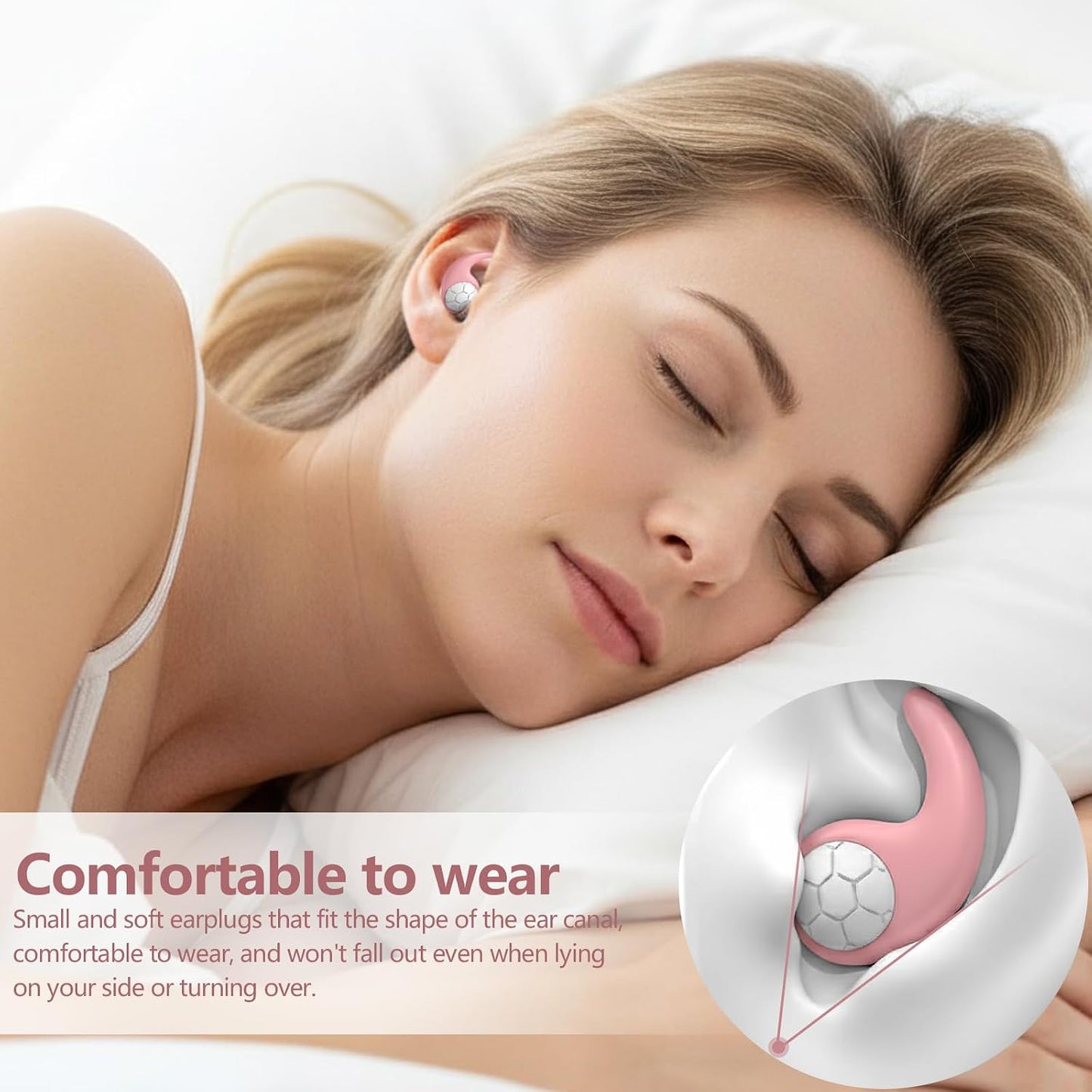Noise Cancelling Ear plugs for Sleeping - Black Comfortable Reusable Silicone Earplugs for Sleep 24dB Noise Reduction Snoring and Studying Travel Concerts Hearing Protection with 3Tips and Storage Box