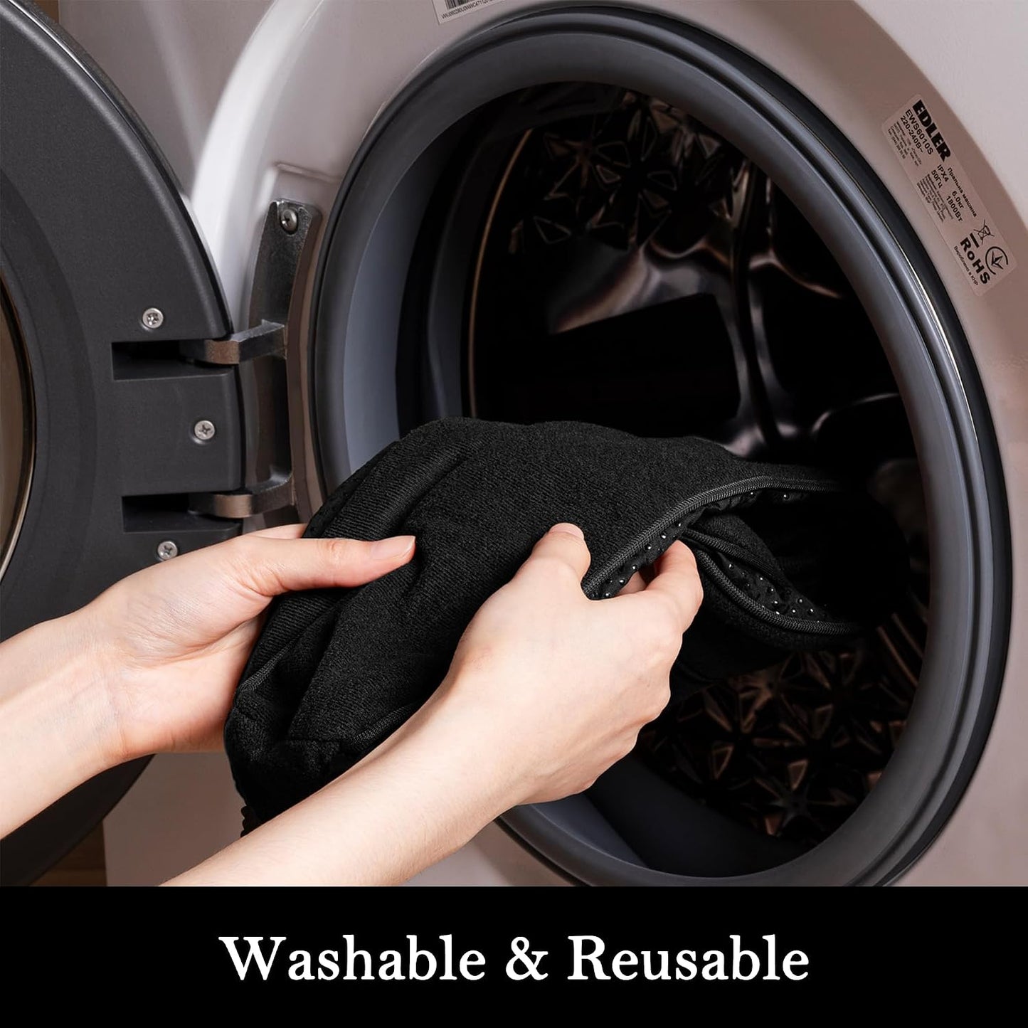 Door Draft Stopper, Removable Washable Cover, 38", Gray | Weighted Gap Filler, Blocks Hot and Cold Air, All-Season Seal, Easy Install, Noise & Wind Blocker, Home Essentials